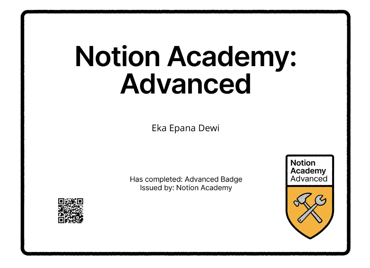 Notion Academy: Advanced badge